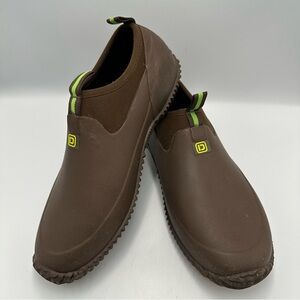 Drycode Low Top Rain Shoes Brown Mens Size 8 Slip On Waterproof Garden Comfort